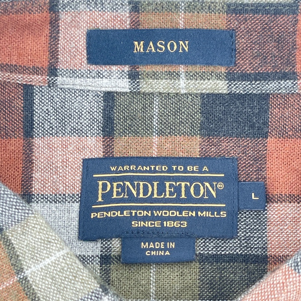 Pendleton Button Down Shirt Mens L Multicolor Pla… - image 3